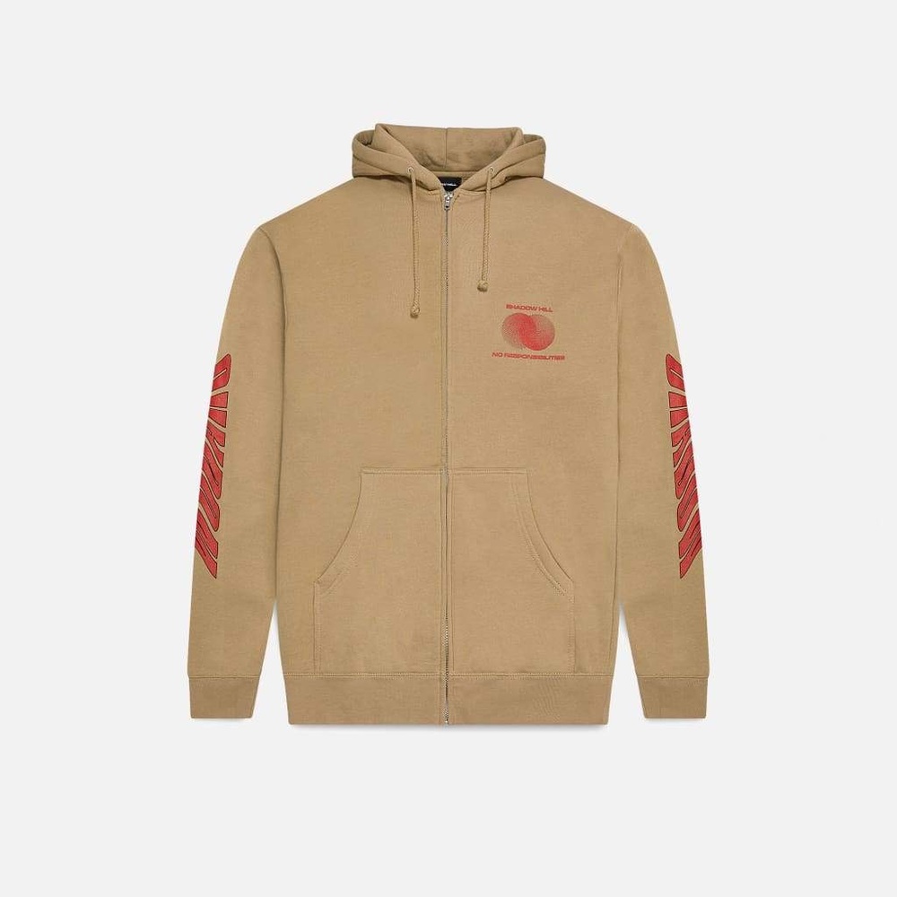 Shadow Hill Zip Up Hoodie Brown Size L